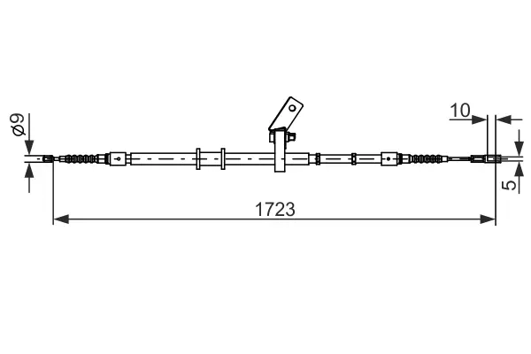 Трос гальмівний AUDI 80 \'\'L \'\'1.6-2.8 \'\'90-95 BOSCH 1987482268 (фото 1)