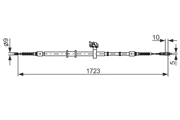 Трос гальмівний AUDI 80 \'\'R \'\'1.6-2.8 \'\'90-95 BOSCH 1987482269 (фото 1)