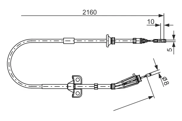 Трос BOSCH 1987482284 (фото 1)