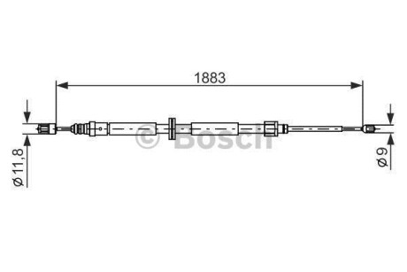 Трос ручного гальма BOSCH 1 987 482 302