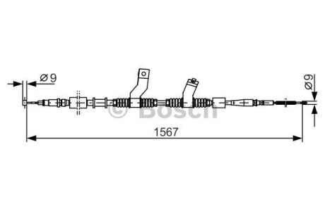 Трос ручного тормоза CHEVROLET LACETTI правый BOSCH 1 987 482 354