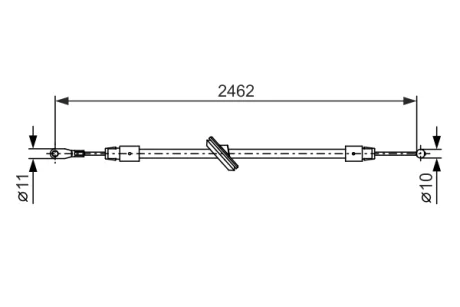 Гальмівний трос 2462/306mm MB Sprinter "1,8-3,5 "06-18 BOSCH 1987482381