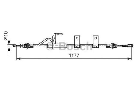 Трос ручного гальма BOSCH 1 987 482 404