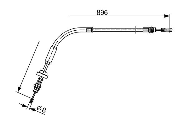 Кабель стоянкових гальм BOSCH 1987482543 (фото 1)