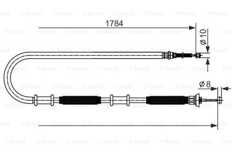 Гальмівний трос FIAT Doblo \'\'RR \'\'05-16 BOSCH 1 987 482 587