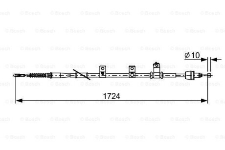 Гальмівний трос HYUNDAI/KIS ix35/Sportage \'\'RR BOSCH 1987482619