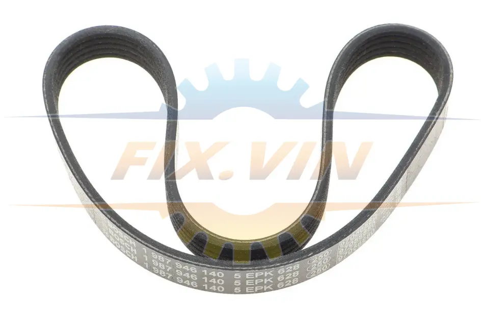 Ремінь генератора Ford Mondeo IV 2.5 07-15/Volvo S60/S80/V60/V70/XC60/XC70 07-16 (5PK628) BOSCH 1987946140 (фото 1)