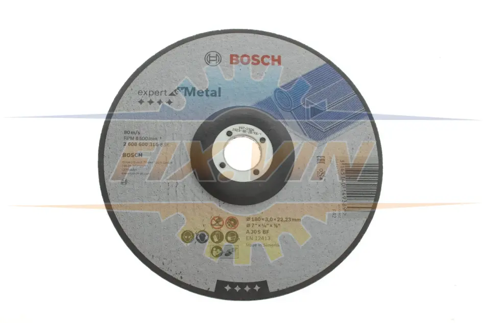 ВІДРІЗНИЙ КРУГ 180Х3мм МЕТ. ВОГН. BOSCH 2608600316 (фото 1)