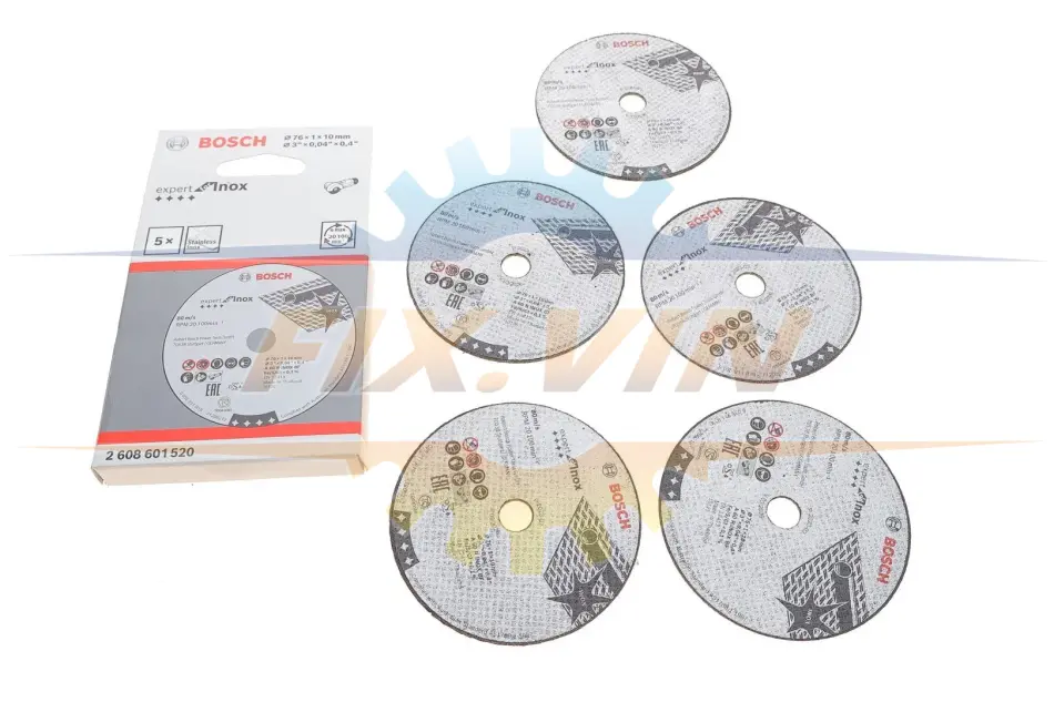 Круг відрізний Expert for Inox (76x1.0mm/d=10mm) (к-кт 5 шт.) BOSCH 2 608 601 520 (фото 1)