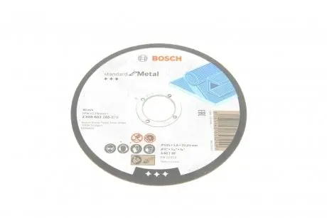 ВІДРІЗНИЙ круг Standard по мет. 125х1. BOSCH 2 608 603 165