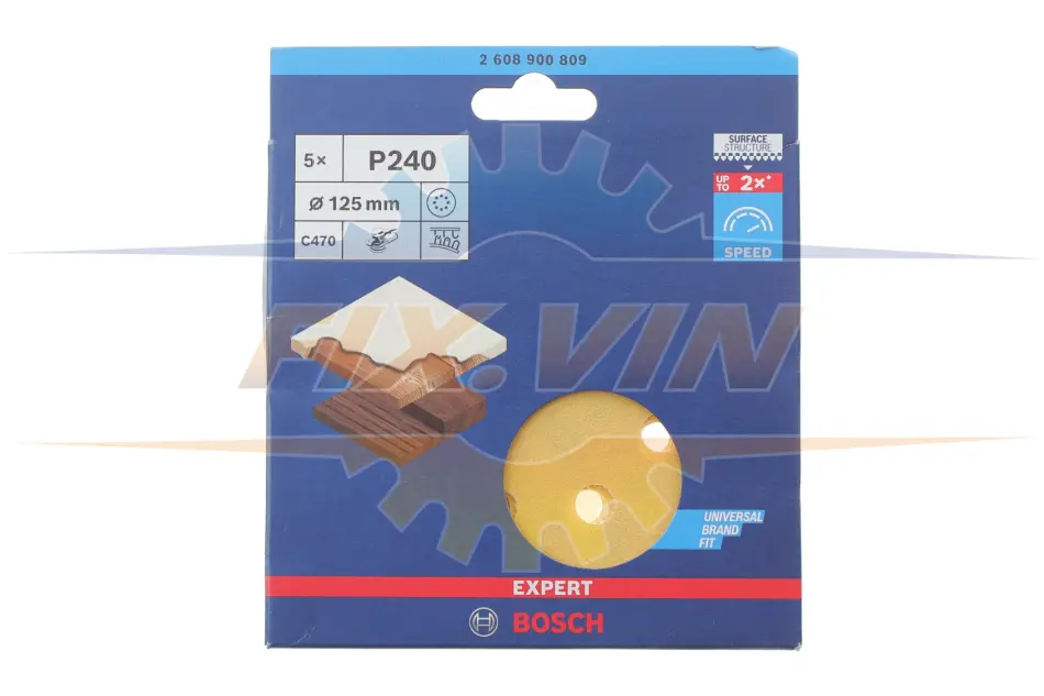 Шліфувальний папір EXPERT P240 Ø125 мм (5шт) BOSCH 2608900809 (фото 1)