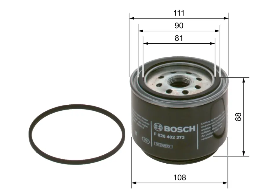 Паливний фільтр BOSCH F026402273 (фото 1)