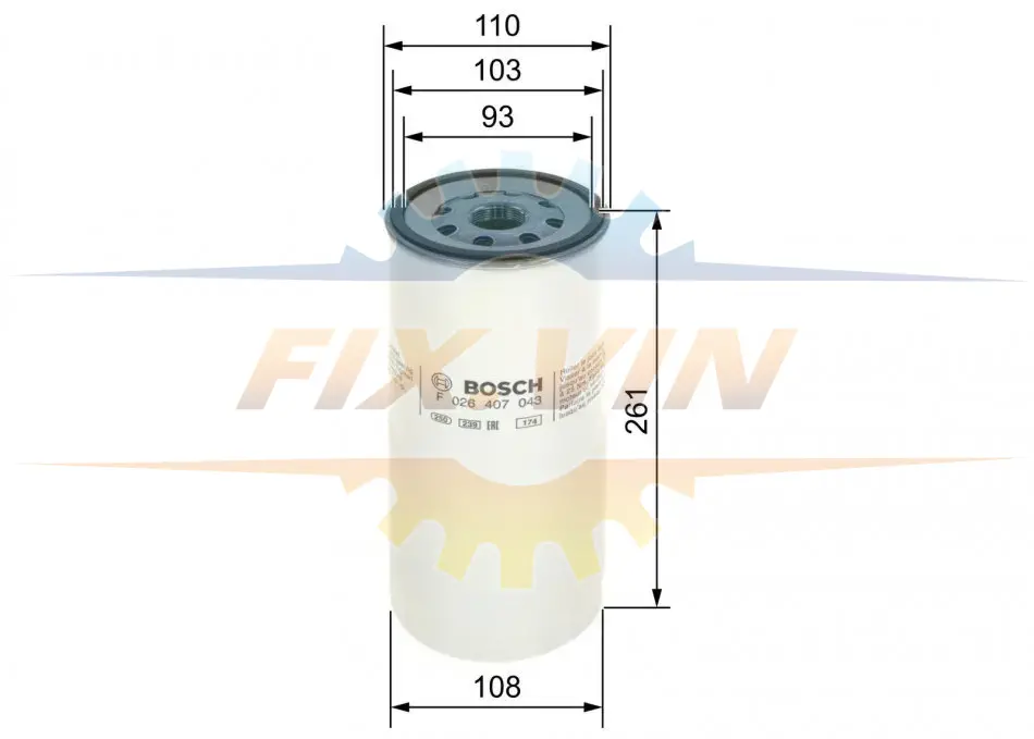 Фільтр масляний BOSCH F026407043 (фото 1)