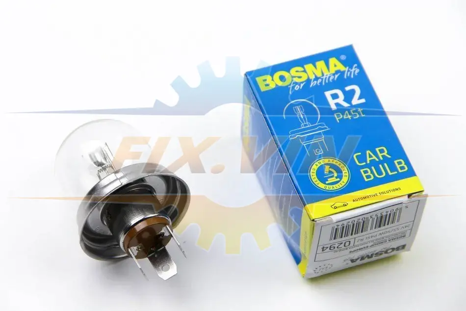 Автолампа P45T 24V 55/50W R2 BOSMA 0294 (фото 1)