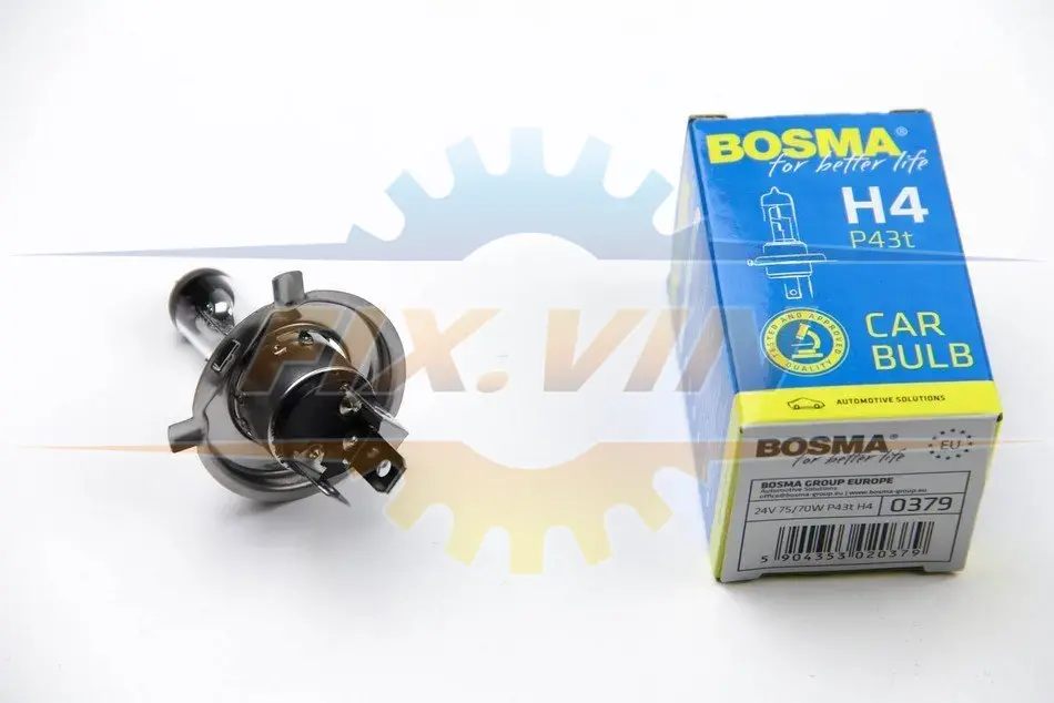 Автолампа H4 24V 75/70W P43T BOSMA 0379 (фото 1)