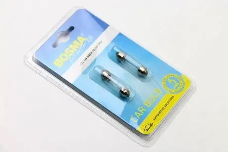 Автолампа SV8,5 12V 5W 10X36 C5W BLISTER (2 шт) BOSMA 1680B