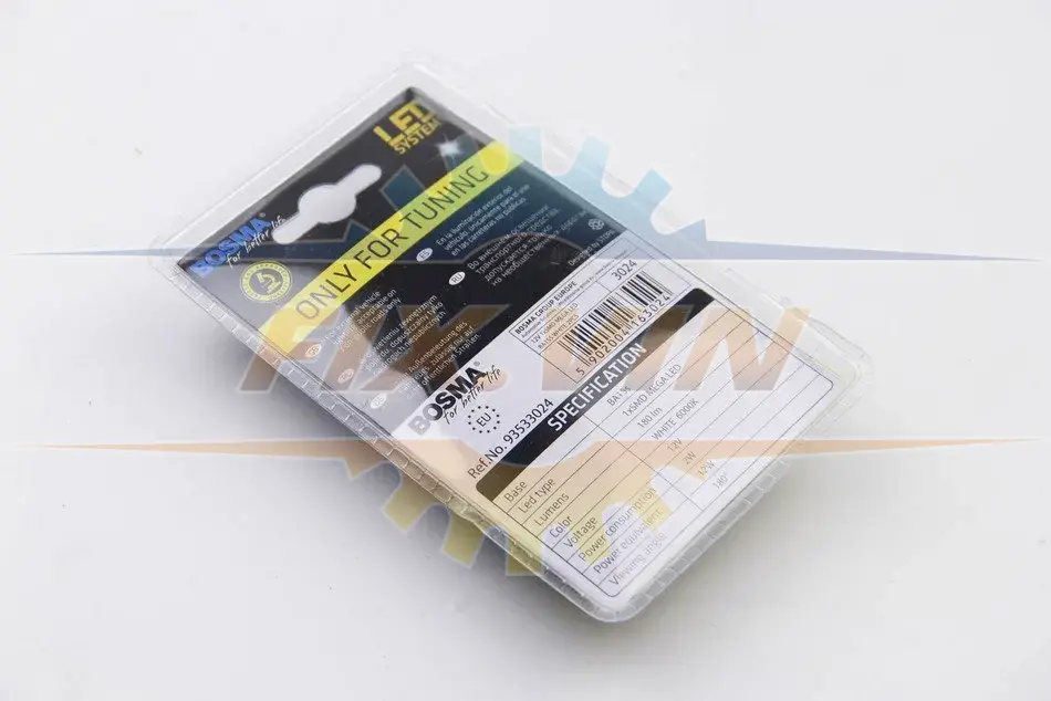 Автолампа BA15S LED 12V 1xSMD MEGA LED WHITE (2 шт) BOSMA 3024 (фото 1)