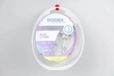 Автолампа H4 BLUE LASER 12V 60/55W P43T Упаковка 2шт BOSMA 3684