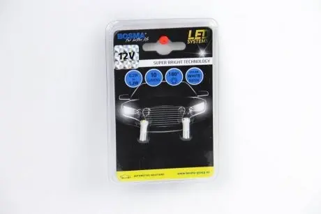 Автолампа T05 LED 12V 1xSMD 3528 LED WHITE (2 шт) BOSMA 3932