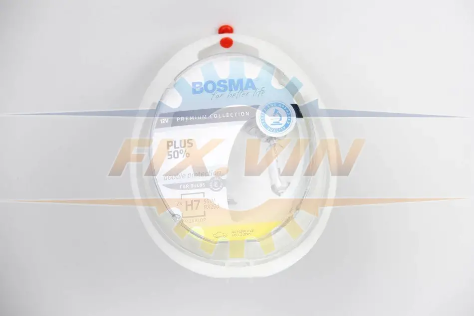 Автолампа H7 PLUS 50% 12V 55W PX26D Упаковка 2шт BOSMA 4063 (фото 1)
