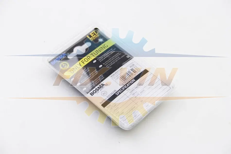 Автолампа T15 LED 12V 1xSMD 7080 LED WHITE (2 шт) BOSMA 4236 (фото 1)