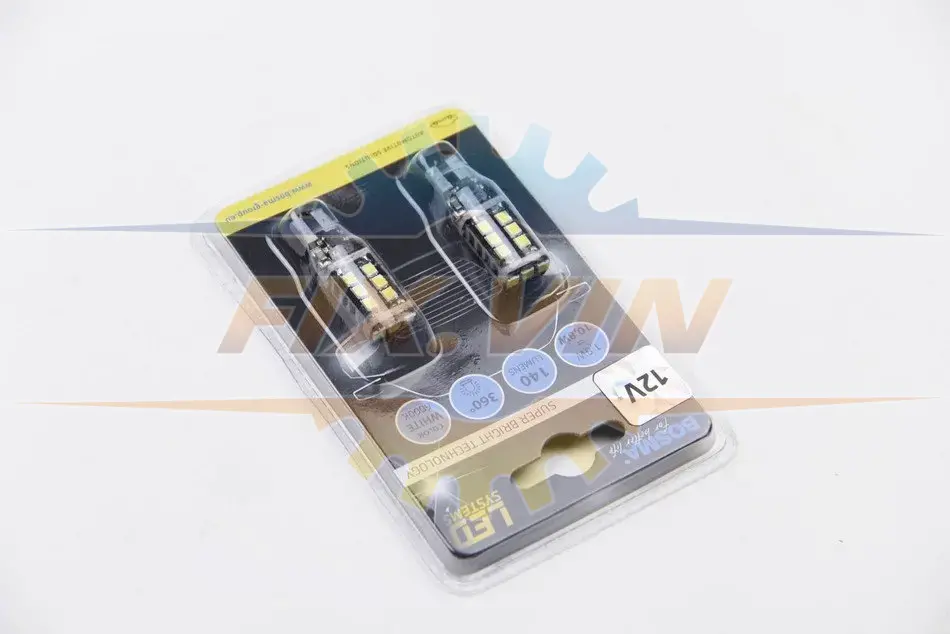 Автолампа T15 LED 12V 15xSMD 3528 LED WHITE (2 шт) BOSMA 4250 (фото 1)