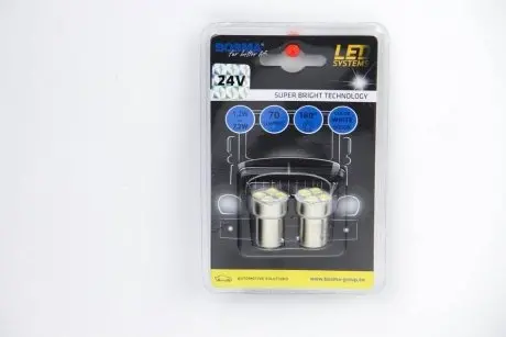 Автолампа BA15S LED 24V 4XSMD 5050 LED WHITE (2 шт) BOSMA 5417