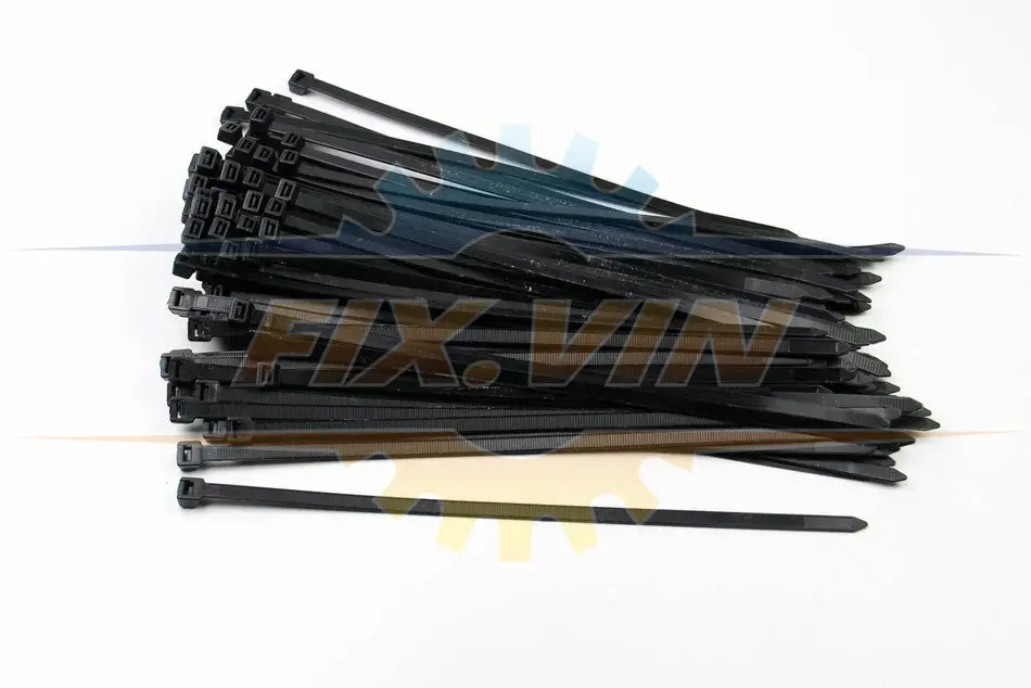 Хомут пластиковий BLACK 7,6 X 300 (100 шт) BOSMA 5510 (фото 1)
