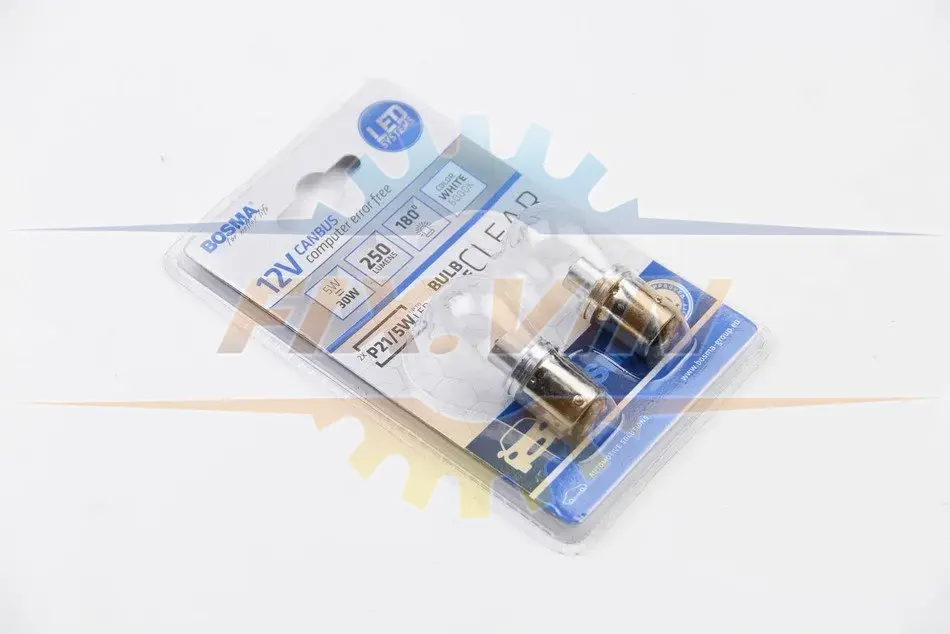 Автолампа BAY15D 12V 1xLED CREE3535 WHITE 6000K CLEAR STYLE (blister 2 шт) BOSMA 6674 (фото 1)