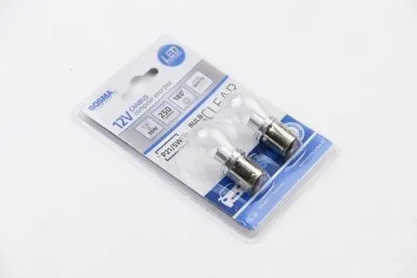 Автолампа BAY15D 12V 1xLED CREE3535 WHITE 6000K CLEAR STYLE (blister 2 шт) BOSMA 6674