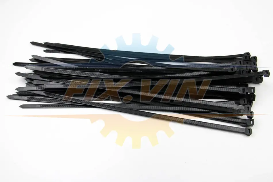 Хомут пластиковий BLACK 9 X 450 (100 шт) BOSMA 8504 (фото 1)