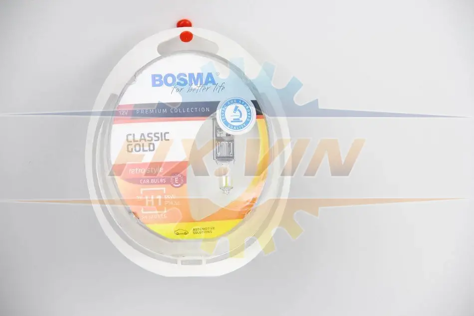 Автолампа H1 CLASSIC GOLD 12V 55W P14,5S Упаковка 2шт BOSMA 8931 (фото 1)