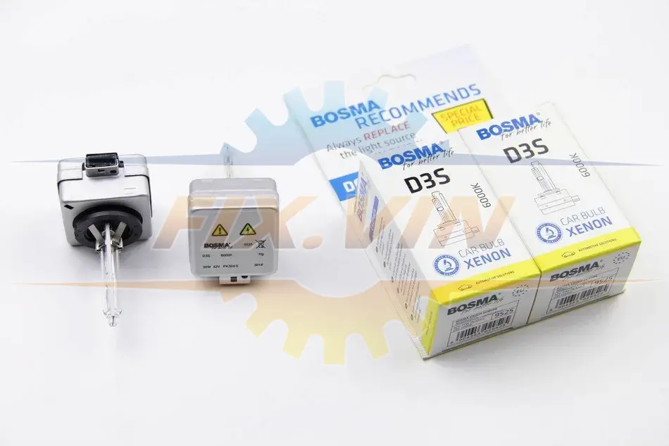 Лампа ксенонова D3S XENON 42V 35W PK32D-5 6000K (2шт) BOSMA 9525D (фото 1)