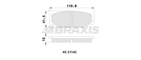 Гальмівні колодки комплект BRAXIS AA0121