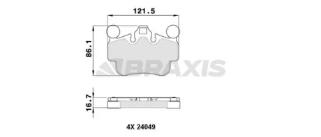 Гальмівні колодки комплект BRAXIS AA0358