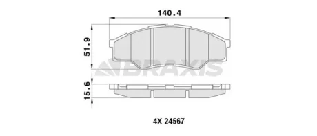 Гальмівні колодки комплект BRAXIS AA0436