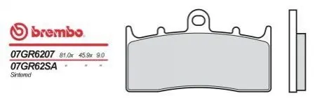Гальмівні колодки BREMBO 07GR6207 (фото 1)