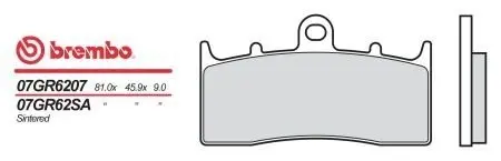 Гальмівні колодки BREMBO 07GR6207