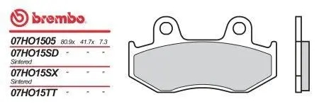 Гальмівні колодки BREMBO 07HO1505