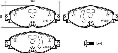 Гальмівні колодки дискові BREMBO BRE P85 147