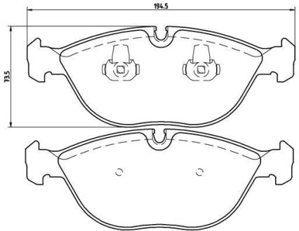 Гальмівні колодки дискові BREMBO P06019