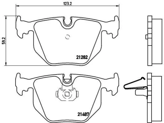 Гальмівні колодки дискові BREMBO P06020 (фото 1)