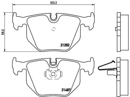 Гальмівні колодки дискові BREMBO P06020