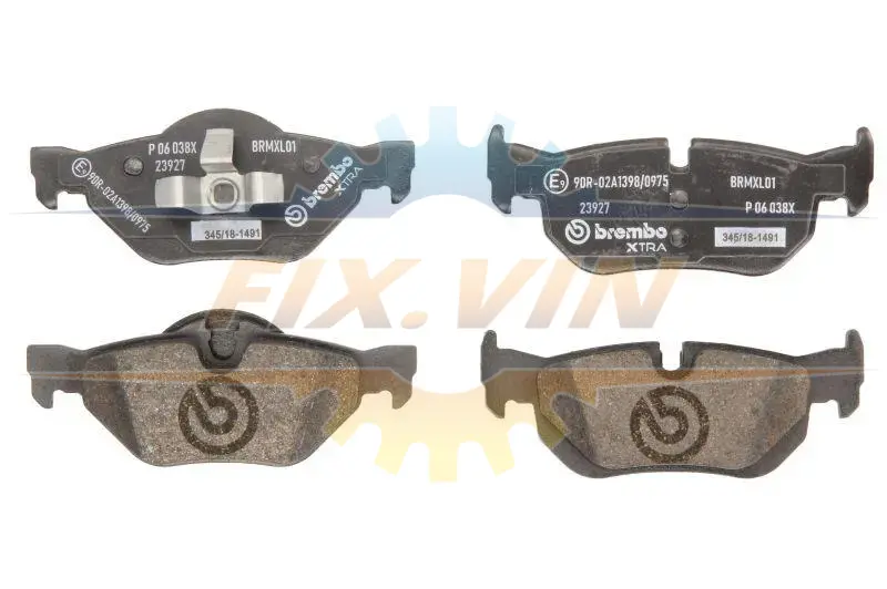 Гальмівні колодки дискові BREMBO P06038X (фото 1)