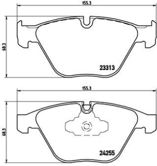 Колодка торм. диск. BMW 5(F10) 523I,528I,520D,525D,530D 2010- передн. BREMBO P06055