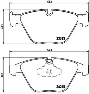 Колодка торм. диск. BMW 5(F10) 523I,528I,520D,525D,530D 2010- передн. (пр-во) BREMBO P06055