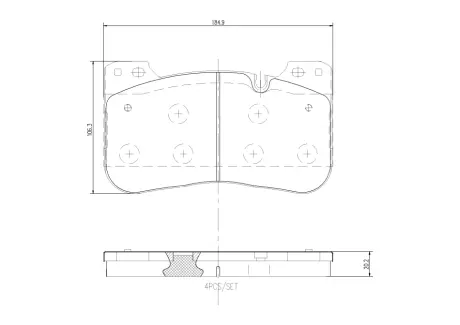 Комплект гальмівних колодок BREMBO P06100