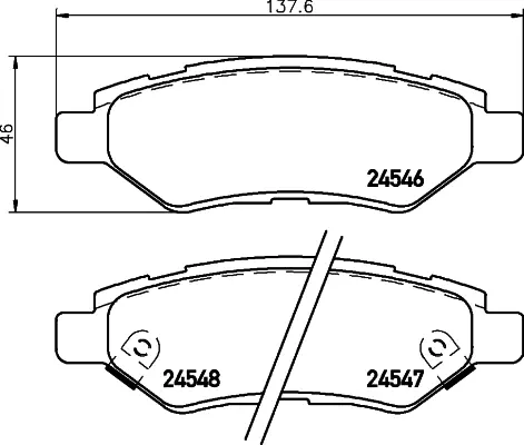 Колодки гальмівні дискові (комплект 4 шт) BREMBO P 09 014 (фото 1)