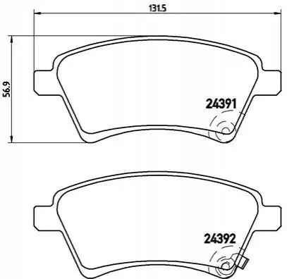 Гальмівні колодки дискові BREMBO P23105 (фото 1)