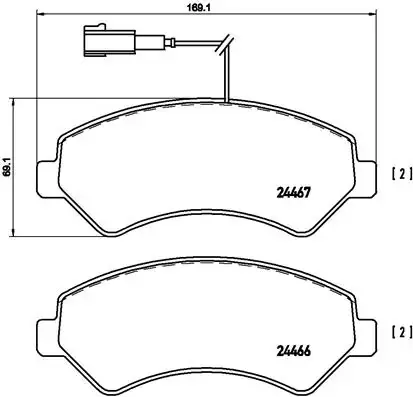 Гальмівні колодки дискові BREMBO P23 136 (фото 1)